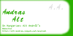 andras alt business card